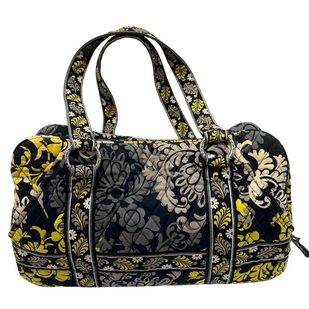 Vera Bradley Square Away Satchel Bowlers Bag Medium Quilted Bag Baroque Vintage